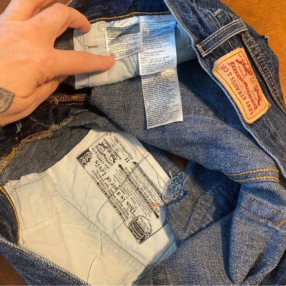 Vintage Rare R Tab 501 Levi’s Denim Jean Booty Short Frayed High Waist Shorts 30 - Picture 10 of 10